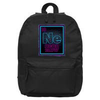 Cool NE Neon Light Periodic Table Element 16 in Basic Backpack