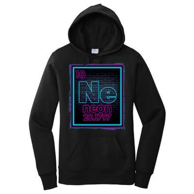 Cool NE Neon Light Periodic Table Element Women's Pullover Hoodie