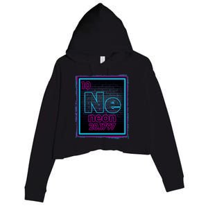 Cool NE Neon Light Periodic Table Element Crop Fleece Hoodie