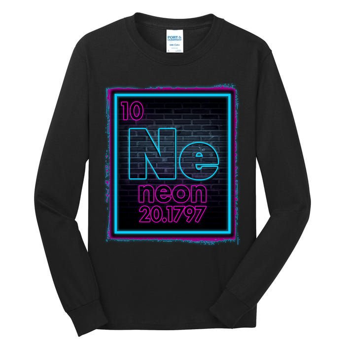 Cool NE Neon Light Periodic Table Element Tall Long Sleeve T-Shirt