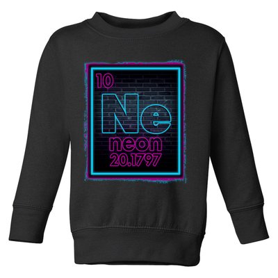 Cool NE Neon Light Periodic Table Element Toddler Sweatshirt