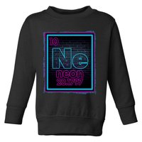 Cool NE Neon Light Periodic Table Element Toddler Sweatshirt