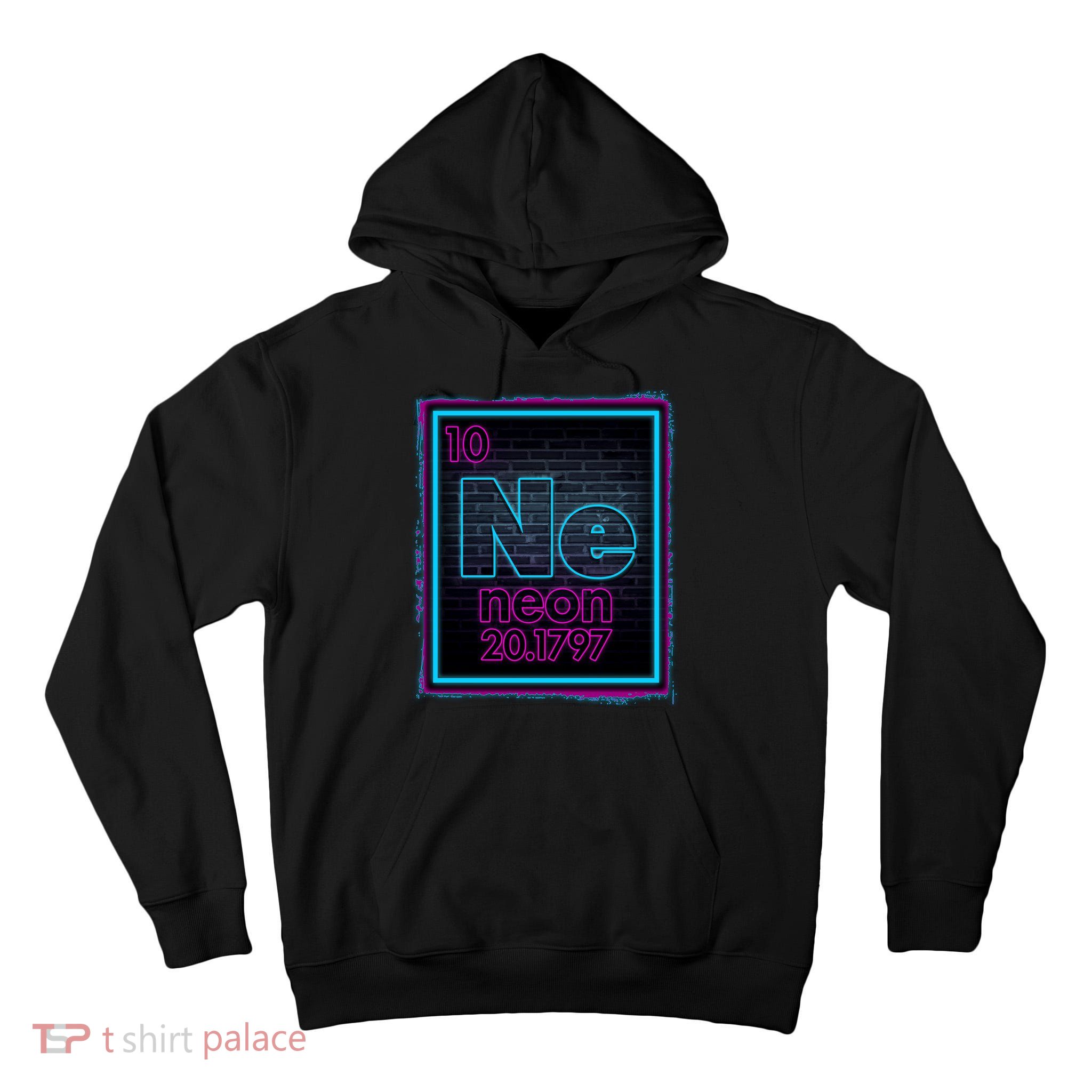 Cool NE Neon Light Periodic Table Element Tall Hoodie