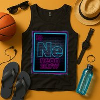 Cool NE Neon Light Periodic Table Element Tank Top