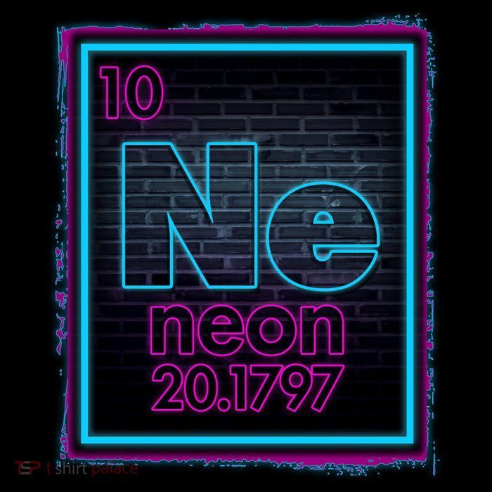 Cool NE Neon Light Periodic Table Element Tank Top
