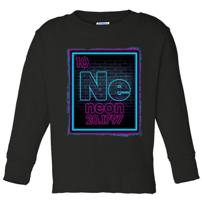 Cool NE Neon Light Periodic Table Element Toddler Long Sleeve Shirt