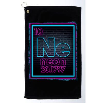 Cool NE Neon Light Periodic Table Element Golf Towel
