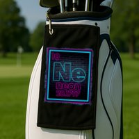 Cool NE Neon Light Periodic Table Element Golf Towel