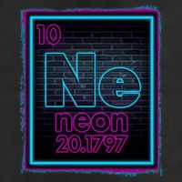 Cool NE Neon Light Periodic Table Element Golf Towel