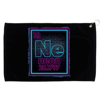 Cool NE Neon Light Periodic Table Element Grommeted Golf Towel