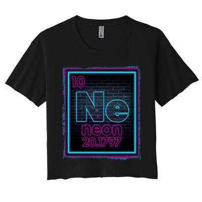Cool NE Neon Light Periodic Table Element Crop Top