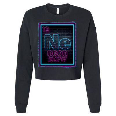 Cool NE Neon Light Periodic Table Element Cropped Pullover Crew