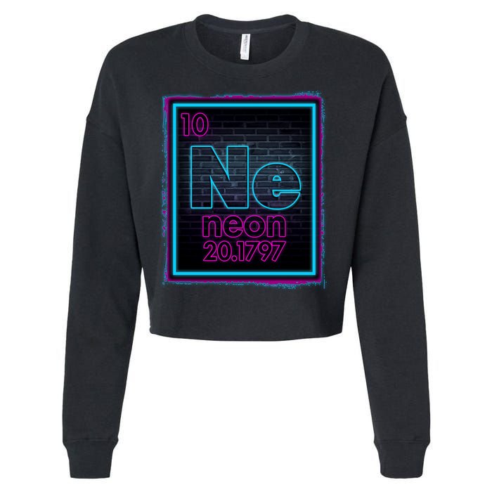 Cool NE Neon Light Periodic Table Element Cropped Pullover Crew