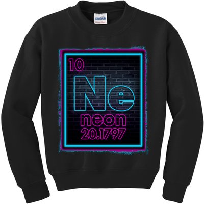 Cool NE Neon Light Periodic Table Element Kids Sweatshirt
