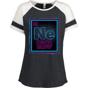 Cool NE Neon Light Periodic Table Element Enza Ladies Jersey Colorblock Tee