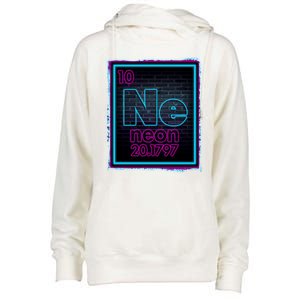 Cool NE Neon Light Periodic Table Element Womens Funnel Neck Pullover Hood