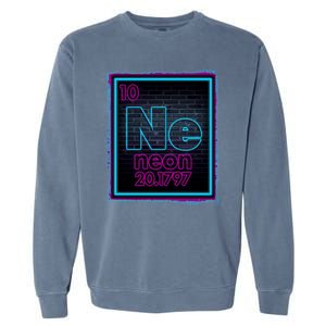 Cool NE Neon Light Periodic Table Element Garment-Dyed Sweatshirt