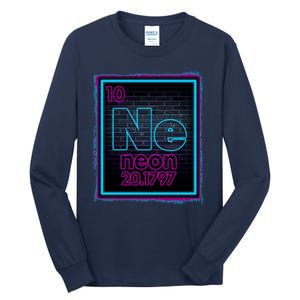 Cool NE Neon Light Periodic Table Element Tall Long Sleeve T-Shirt