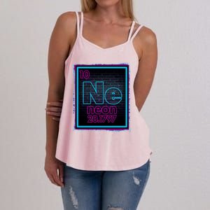 Cool NE Neon Light Periodic Table Element Women's Strappy Tank