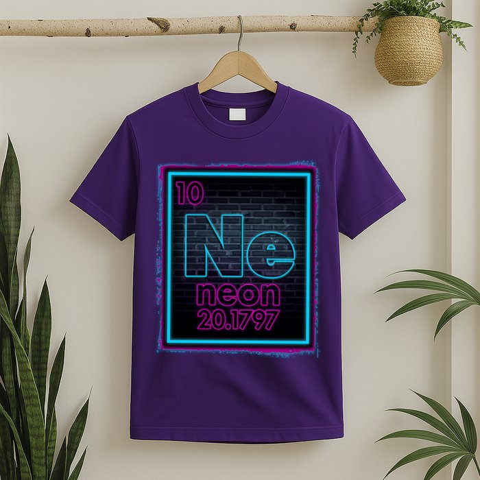 Cool NE Neon Light Periodic Table Element T-Shirt