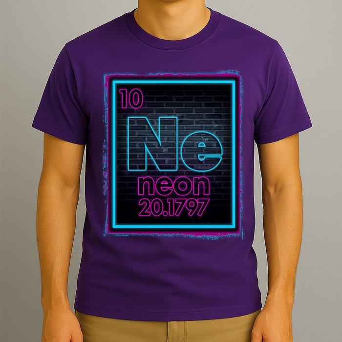 Cool NE Neon Light Periodic Table Element T-Shirt