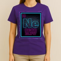 Cool NE Neon Light Periodic Table Element T-Shirt
