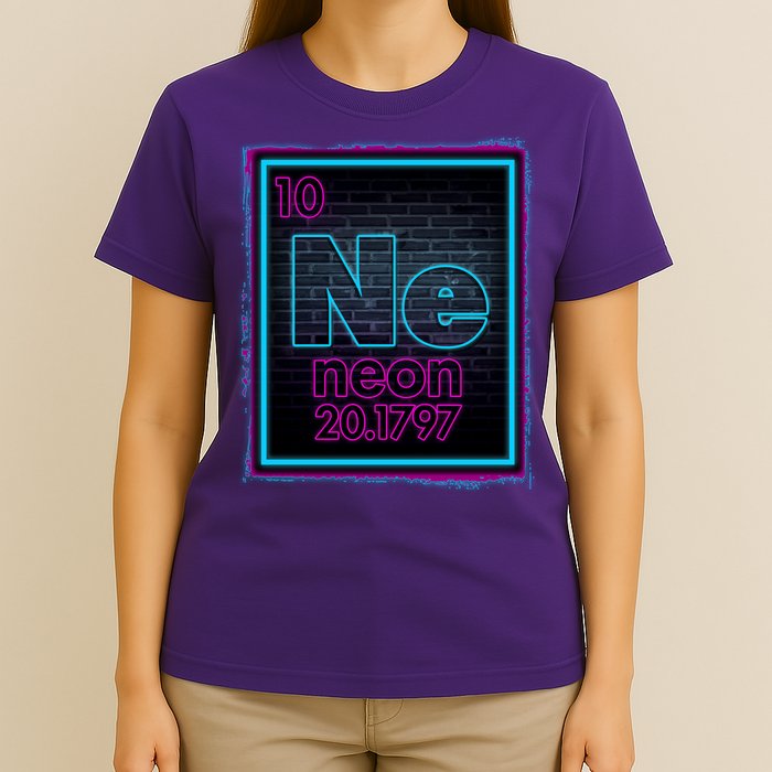 Cool NE Neon Light Periodic Table Element T-Shirt