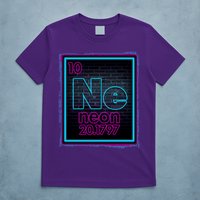 Cool NE Neon Light Periodic Table Element T-Shirt