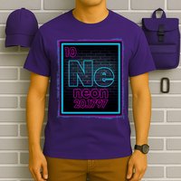 Cool NE Neon Light Periodic Table Element T-Shirt