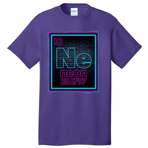 Cool NE Neon Light Periodic Table Element Tall T-Shirt