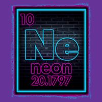 Cool NE Neon Light Periodic Table Element Button