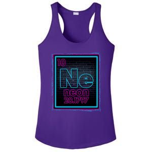 Cool NE Neon Light Periodic Table Element Ladies PosiCharge Competitor Racerback Tank