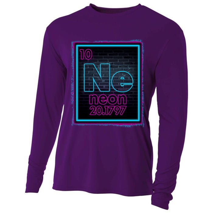 Cool NE Neon Light Periodic Table Element Cooling Performance Long Sleeve Crew