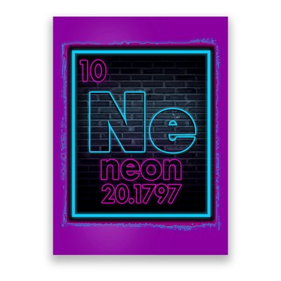 Cool NE Neon Light Periodic Table Element Poster