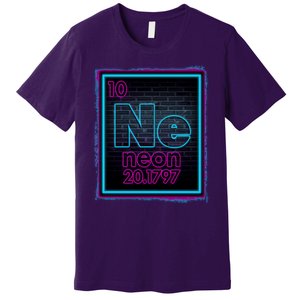 Cool NE Neon Light Periodic Table Element Premium T-Shirt