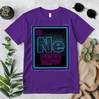 Cool NE Neon Light Periodic Table Element Premium T-Shirt