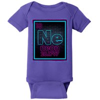 Cool NE Neon Light Periodic Table Element Baby Bodysuit
