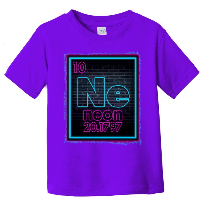 Cool NE Neon Light Periodic Table Element Toddler T-Shirt