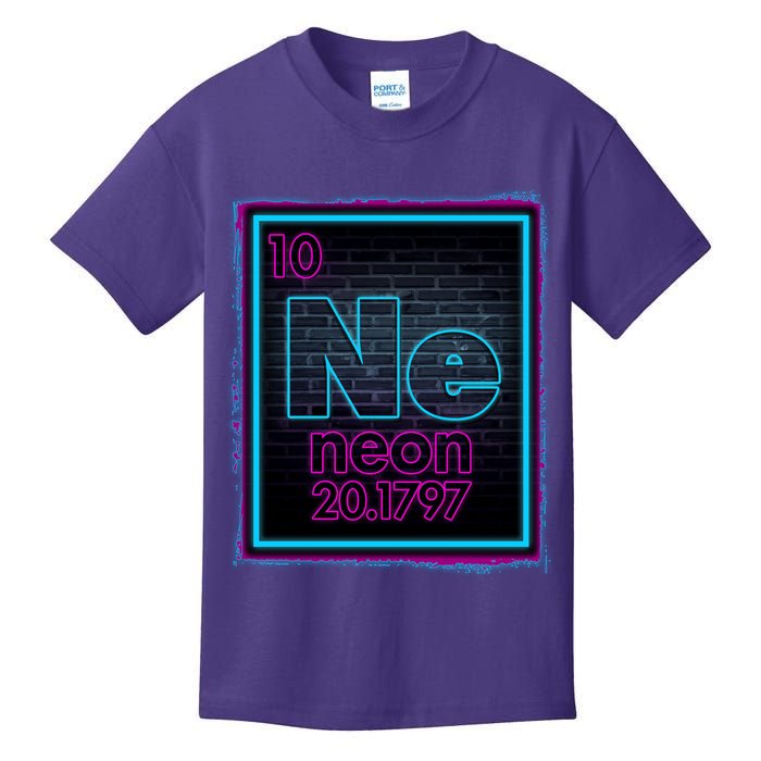 Cool NE Neon Light Periodic Table Element Kids T-Shirt
