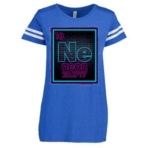 Cool NE Neon Light Periodic Table Element Enza Ladies Jersey Football T-Shirt