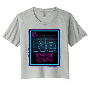 Cool NE Neon Light Periodic Table Element Women's Crop Top Tee