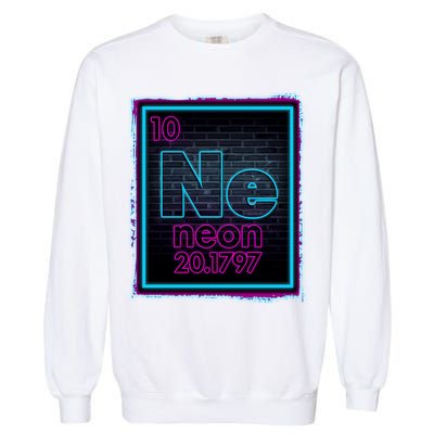 Cool NE Neon Light Periodic Table Element Garment-Dyed Sweatshirt