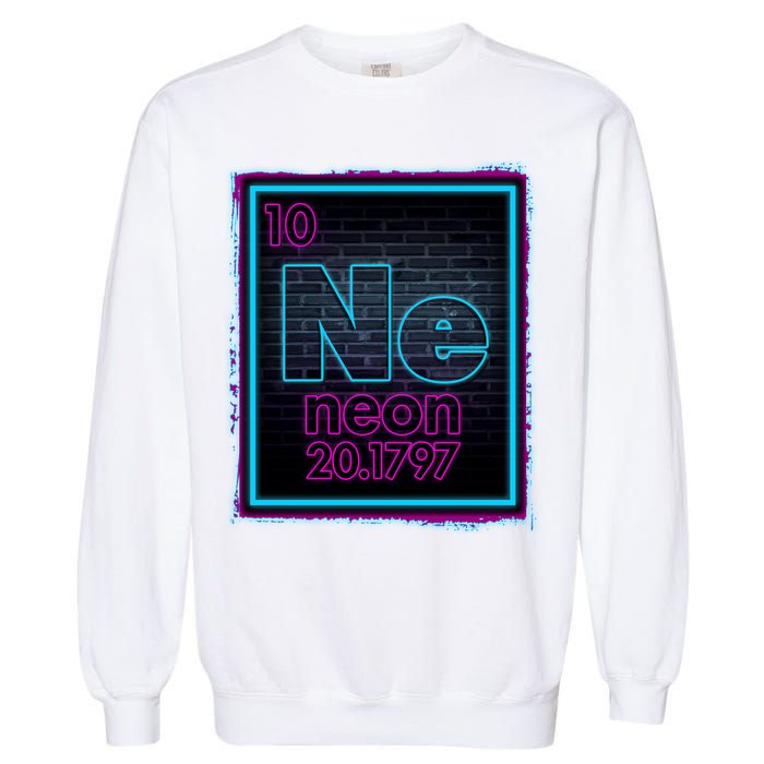 Cool NE Neon Light Periodic Table Element Garment-Dyed Sweatshirt