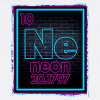 Cool NE Neon Light Periodic Table Element Garment-Dyed Sweatshirt