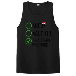 Christmas Nice Naughty An Attempt Was Made Xmas List Santa PosiCharge Competitor Tank