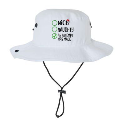 Christmas Nice Naughty An Attempt Was Made Xmas List Santa Legacy Cool Fit Booney Bucket Hat