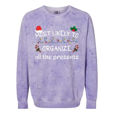 Christmas Nice Naughty An Attempt Was Made Xmas List Santa Colorblast Crewneck Sweatshirt