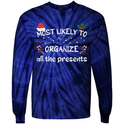 Christmas Nice Naughty An Attempt Was Made Xmas List Santa Tie-Dye Long Sleeve Shirt