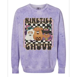 Chicken Nugget Nineties Ghouls Nugget 90s Halloween Retro Colorblast Crewneck Sweatshirt