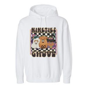 Chicken Nugget Nineties Ghouls Nugget 90s Halloween Retro Garment-Dyed Fleece Hoodie